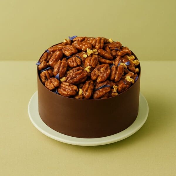 Vegan Pecan Chocolate Cake (Next Day)